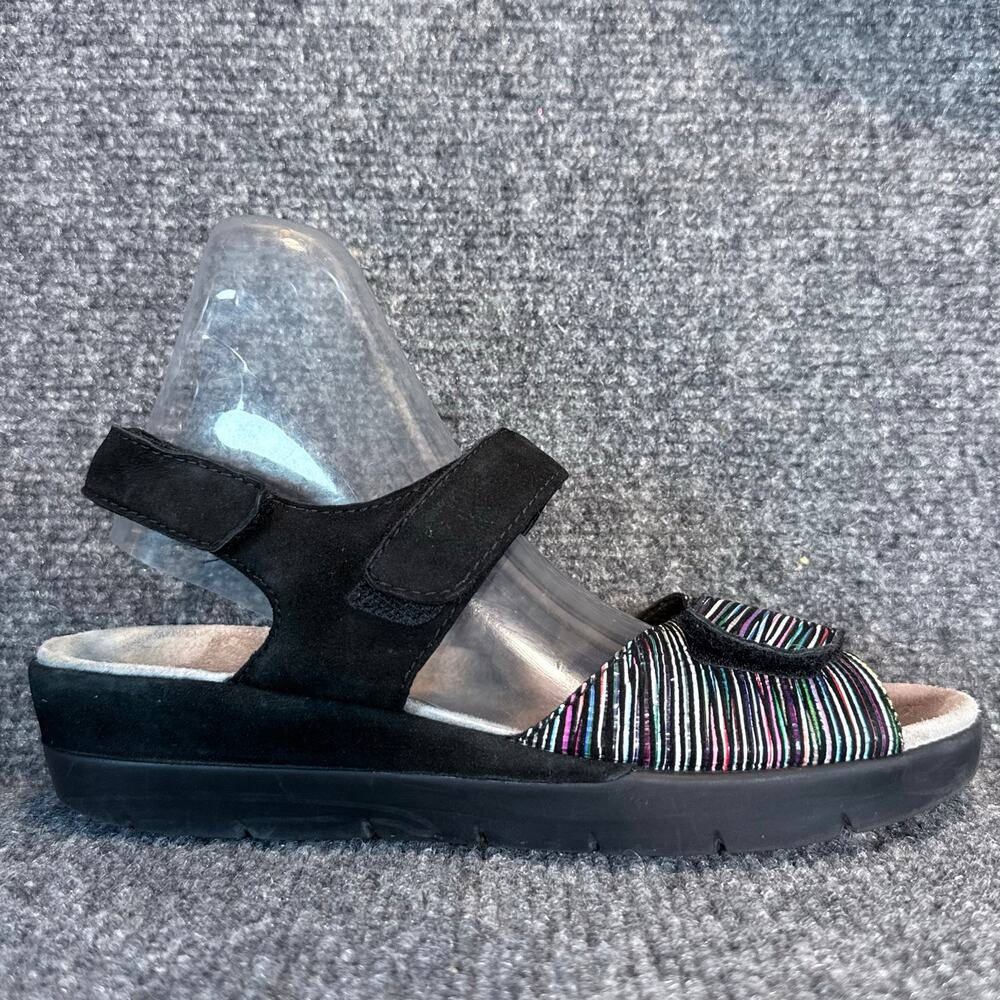 Semler Germany Black Multicolor Striped Strappy Sandals Womens Size 6 Comfort